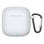 Custodia protettiva per auricolari in silicone antiurto per Huawei Freebuds SE2 con gancio (bianco)