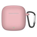 Custodia protettiva per auricolari in silicone antiurto per Huawei Freebuds SE2 con gancio (rosa)