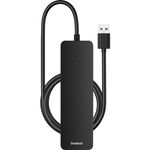 Adattatore HUB Baseus Ultra Joy Series 4 in 1 da USB a USB 3.0x4, lunghezza cavo: 100 cm (nero)