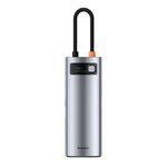 Baseus Metal Gleam Series 7 in 1 USB-C / Type-C a HDMI4K 60Hzx1+USB3.0x3+PDx1+SD/TFx1 HUB Docking Station (grigio siderale)