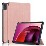 Per Lenovo Tab M10 5G 10.6 Custodia per tablet in pelle pieghevole a 3 pieghe (oro rosa)