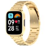 Per Redmi Watch 3 Lite / Watch 3 Active 2 in 1 Cinturino in metallo a tre sfere con cornice per orologio (oro)