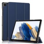 Per Samsung Galaxy Tab A9 2023 Custodia per tablet in pelle pieghevole a 3 pieghe (blu scuro)