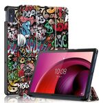Per Lenovo Tab M10 5G 10.6 Custodia per tablet smart in pelle con disegno colorato con fibbia magnetica pieghevole a 3 pieghe (Graffiti)