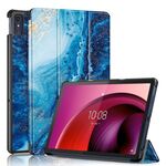Per Lenovo Tab M10 5G 10.6 Custodia per tablet smart in pelle con disegno colorato con fibbia magnetica pieghevole a 3 pieghe (onde)