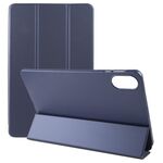 Per Honor Pad X9 / X8 Pro Custodia per tablet pieghevole in pelle tinta unita a 3 pieghe (blu scuro)