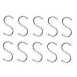 4 pezzi piccoli ganci multifunzionali in acciaio inossidabile Gancio a forma di S in metallo