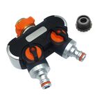 Irrigazione del giardino e irrigazione One Pass Two Rubinetto Divisore dell'acqua con adattatore in plastica