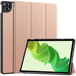 Custodia Smart Tablet in pelle per Realme Pad 2 3 pieghevoli (oro rosa)