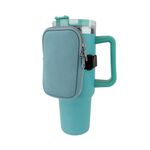 Tasche portaoggetti laterali per bicchieri d'acqua con cerniera adatta per tasca singola per bicchiere da 40 once (blu cielo)