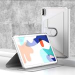 Per Huawei MatePad 10.4 Clear 360 rotazione Stand Smart custodia in pelle tablet (bianco)