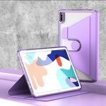 Per Huawei MatePad 10.4 Clear 360 rotazione Stand Smart custodia in pelle per tablet (viola)