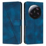 Per Xiaomi 13 Ultra Dream Custodia in pelle a triangolo con cordino (blu)