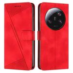 Per Xiaomi 13 Ultra Dream Custodia in pelle a triangolo con cordino (rosso)