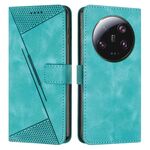 Custodia in pelle per telefono Xiaomi 13 Ultra Dream Triangle con cordino (verde)