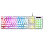 HXSJ L200 Tastiera retroilluminata RGB cablata 104 copritasti Pudding (bianco)
