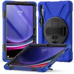 Per Samsung Galaxy Tab S9 / S8 / S7 Impugnatura rotante Custodia per tablet in TPU + PC (blu)
