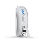 HXSJ M113 2400 DPI Dual Mode 2,4 GHz + Bluetooth 5.1 Mouse wireless (argento spaziale)