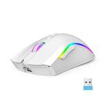 Mouse wireless HXSJ T69 4800 DPI RGB 2,4 GHz (bianco)