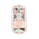 HXSJ T900 Mouse da gioco wireless a tre modalità con magnete trasparente (rosa)