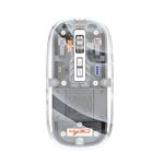 HXSJ T900 Mouse da gioco wireless a tre modalità con magnete trasparente (grigio)