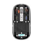 HXSJ T900 Mouse da gioco wireless a tre modalità con magnete trasparente (nero)
