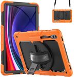 Per Samsung Galaxy Tab S9 Ultra / S8 Ultra Silicone + custodia per tablet PC (arancione + nero)