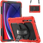 Per Samsung Galaxy Tab S9 Ultra / S8 Ultra Custodia in silicone + PC Tablet (rosso + nero)