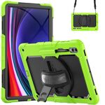 Per Samsung Galaxy Tab S9 Ultra / S8 Ultra Silicone + custodia per tablet PC (giallo verde + nero)