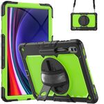 Custodia per tablet Samsung Galaxy Tab S9 Ultra / S8 Ultra in silicone + PC (nero + giallo verde)