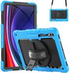 Per Samsung Galaxy Tab S9 Ultra / S8 Ultra Silicone + custodia per tablet PC (azzurro + nero)
