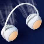 Ventilatore portatile pieghevole a collo piccolo Ventilatore turbo ricaricabile esterno USB a tre velocità(Oro)