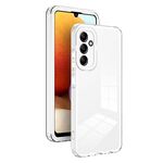 Per Samsung Galaxy S23 FE 5G 3 in 1 Custodia per telefono con cornice per PC a colori in TPU trasparente (bianca)