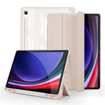 Custodia per tablet in pelle acrilica 3 pieghevoli per Samsung Galaxy Tab S9 (rosa)
