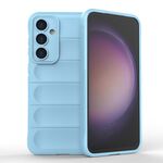 Per Samsung Galaxy S23 FE 5G Magic Shield TPU + custodia per telefono in flanella (azzurro)