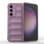 Per Samsung Galaxy S23 FE 5G Magic Shield TPU + custodia per telefono in flanella (viola)