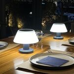 Lampada da tavolo da tavolo con luce notturna solare per bar da pranzo all'aperto