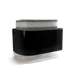 Dispenser di sapone a pressione, portasapone staccabile con design a doppio strato, specifiche: nero con spugna