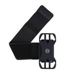 Borsa da braccio sportiva per cellulare con cinturino da polso ampio rimovibile a quattro artigli Borsa da braccio sportiva per telefono da 4,5-7 pollici (Nero)
