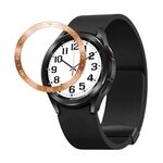 Per Samsung Galaxy Watch6 Classic 43mm Cornice protettiva con anello in acciaio stile Smart Watch (oro rosa)