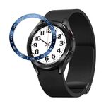 Per Samsung Galaxy Watch6 Classic 47mm Cornice protettiva con anello in acciaio stile Smart Watch (blu)