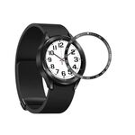 Per Samsung Galaxy Watch6 Classic 43mm E Style Smart Watch Cornice protettiva con anello in acciaio (nero)