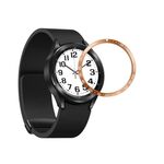Per Samsung Galaxy Watch6 Classic 43mm E Style Smart Watch Cornice protettiva con anello in acciaio (oro rosa)
