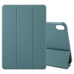 Custodia per tablet in pelle pieghevole a tinta unita per Huawei MatePad 2023 / Air 11.5 (verde scuro)