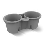 Per Tesla Model3/Y Tappo per tazza in silicone con custodia per controllo centrale (grigio)