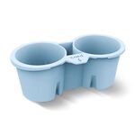 Per Tesla Model3/Y Tappo per tazza in silicone con custodia per controllo centrale (blu)