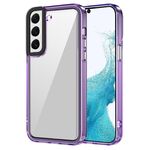 Per Samsung Galaxy S22 5G Custodia per telefono antiurto in acrilico trasparente + TPU (viola trasparente)