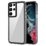Per Samsung Galaxy S22 Ultra 5G Custodia per telefono antiurto in acrilico trasparente + TPU (nero trasparente)