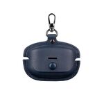 Custodia protettiva per auricolari TWS in pelle Sony WF-1000XM4 con gancio (blu)