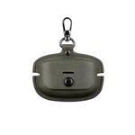 Custodia protettiva per auricolari TWS in pelle Sony WF-1000XM4 con gancio (verde)